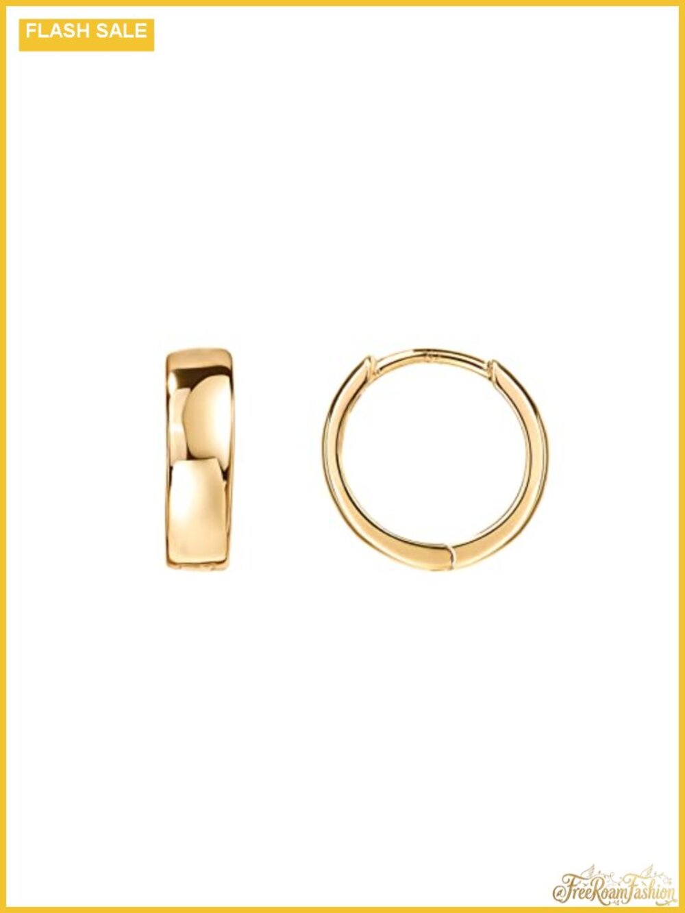 14K Gold Plated Sterling Silver Post Huggie Earrings Small Hoop Earrings